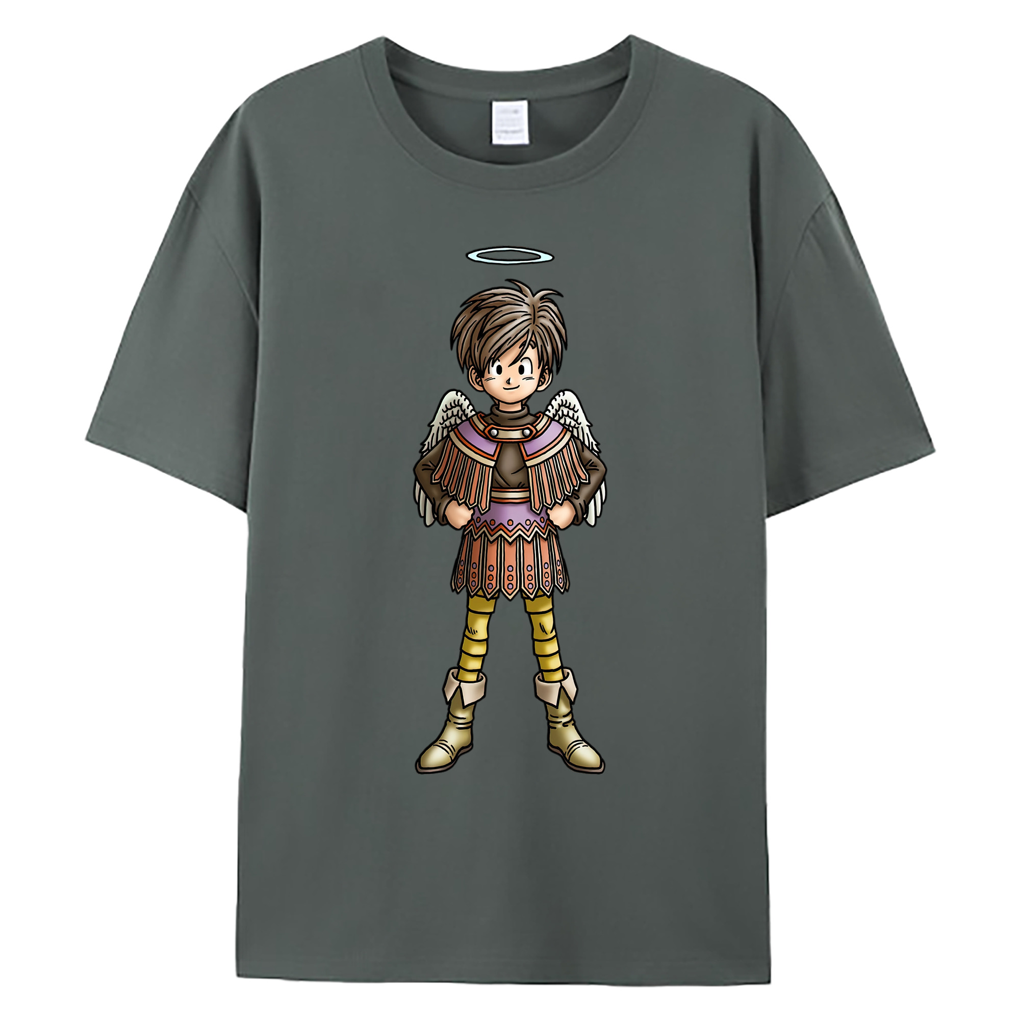 （画像用） ドラゴンクエスト Doragon Kuesuto Dragon Quest 綿100％ メンズ半袖Tシャツ｜肌触りやわらか＆通気性